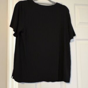 J. Jill Elegant Black Short Sleeve Tee